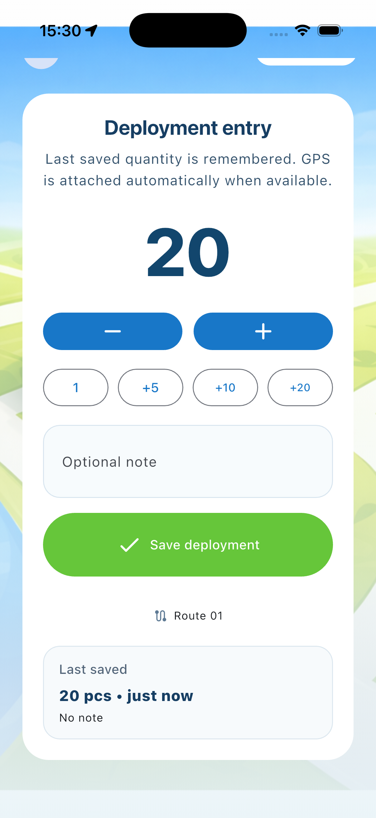Delivery round overview
