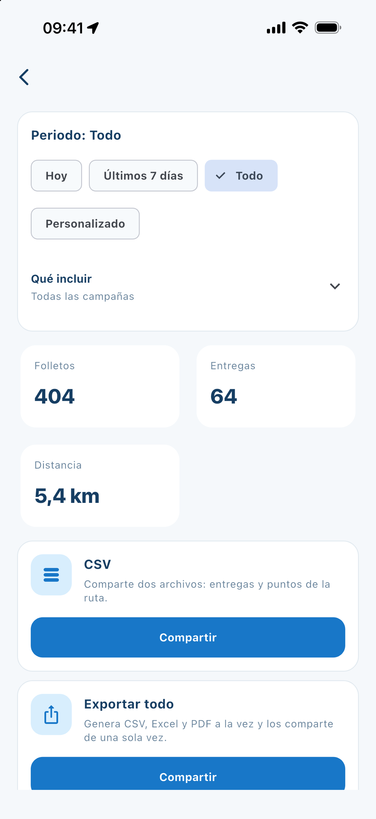 Exporta o comparte