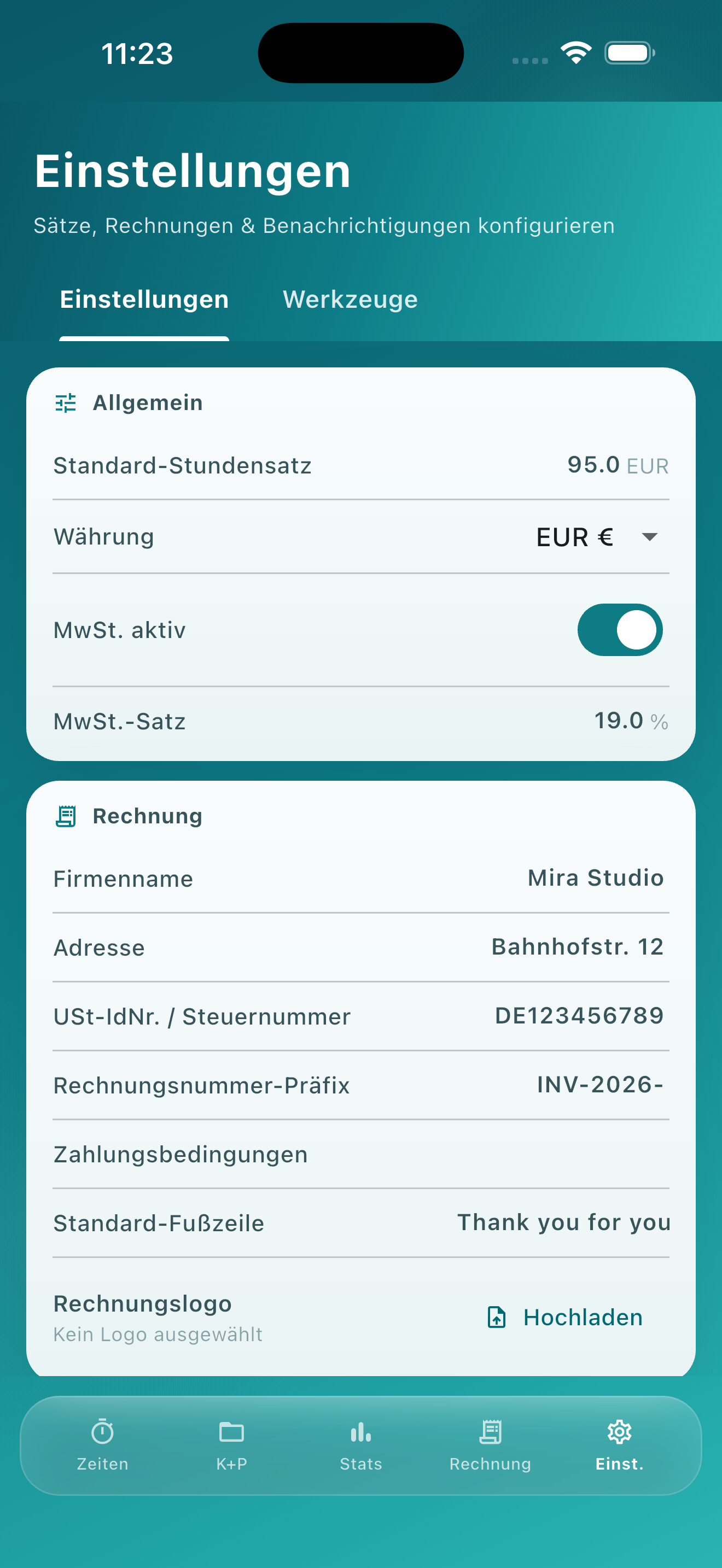 Einstellungen