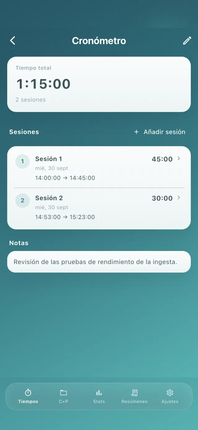 Sesiones