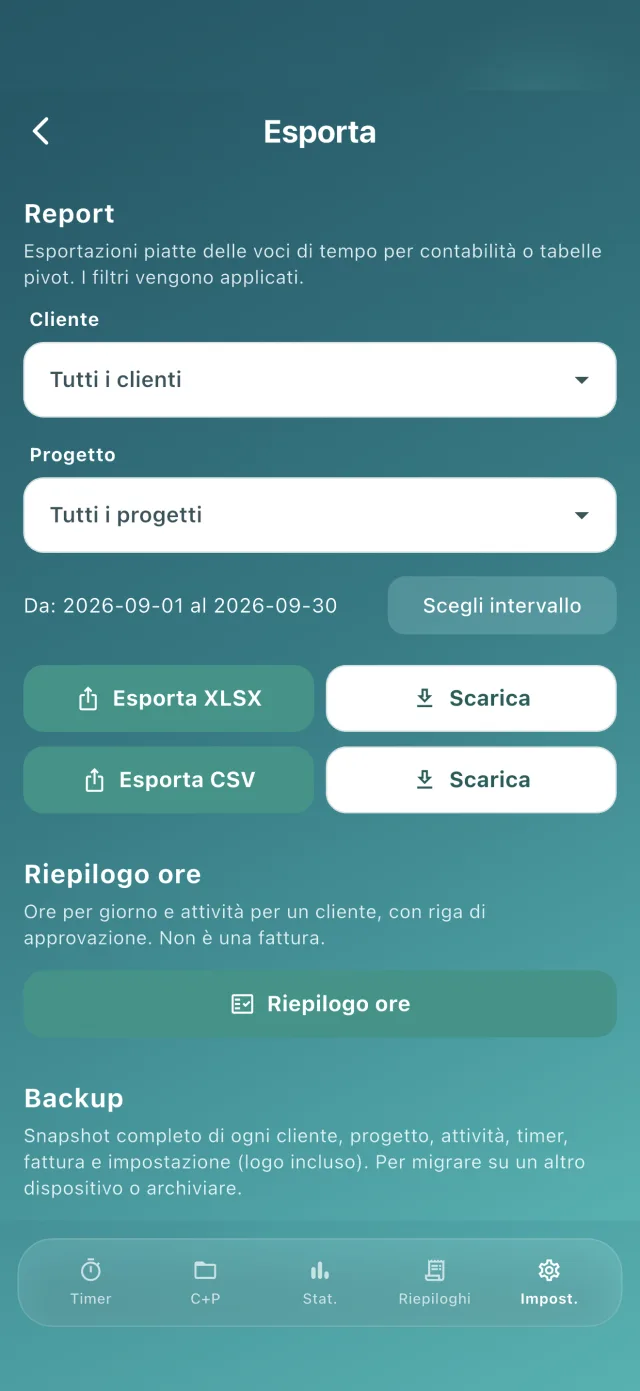 Esporta (Pro)