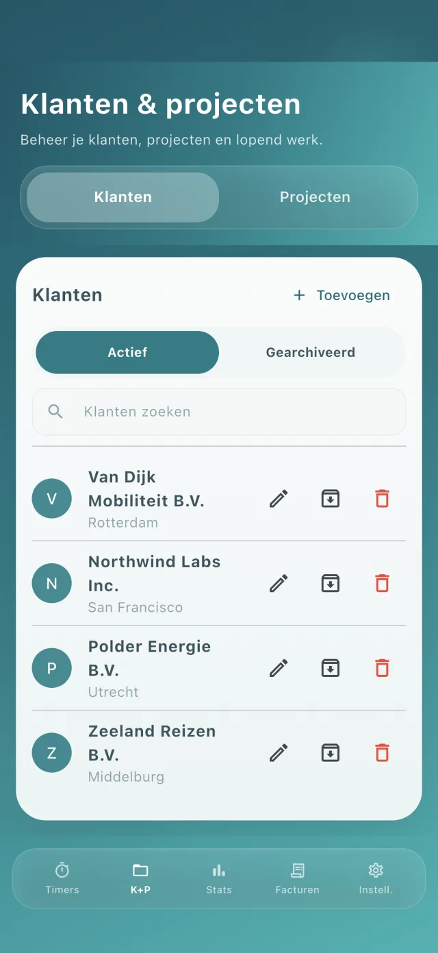 Klanten & projecten