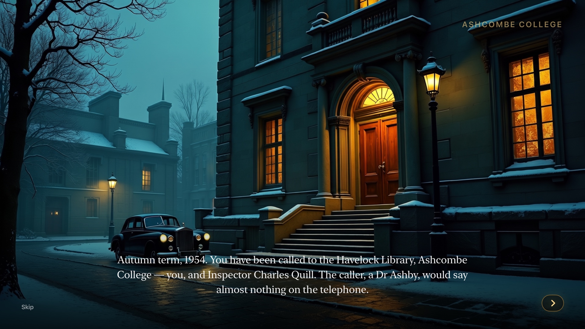 Ashcombe College, 1954 — the arrival